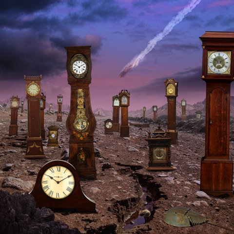 A world with clocks a meteorite and a horseshoe